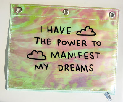 Manifest My Dreams Binder Pouch - 9.9" x 7.9"