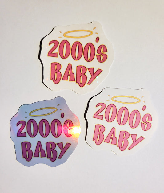 2000's Baby Sticker - Holographic, Glossy, or Sparkle Finish - y2k gen z