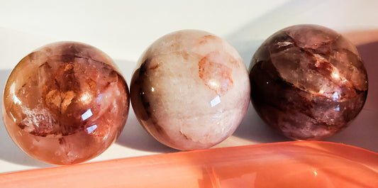 Fire Quartz Spheres