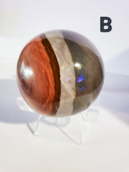 Polychrome Jasper Spheres - 8.4 oz - 1.3 lb