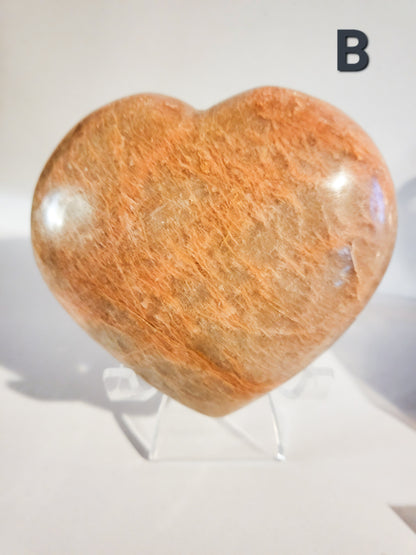 Peach Moonstone Hearts