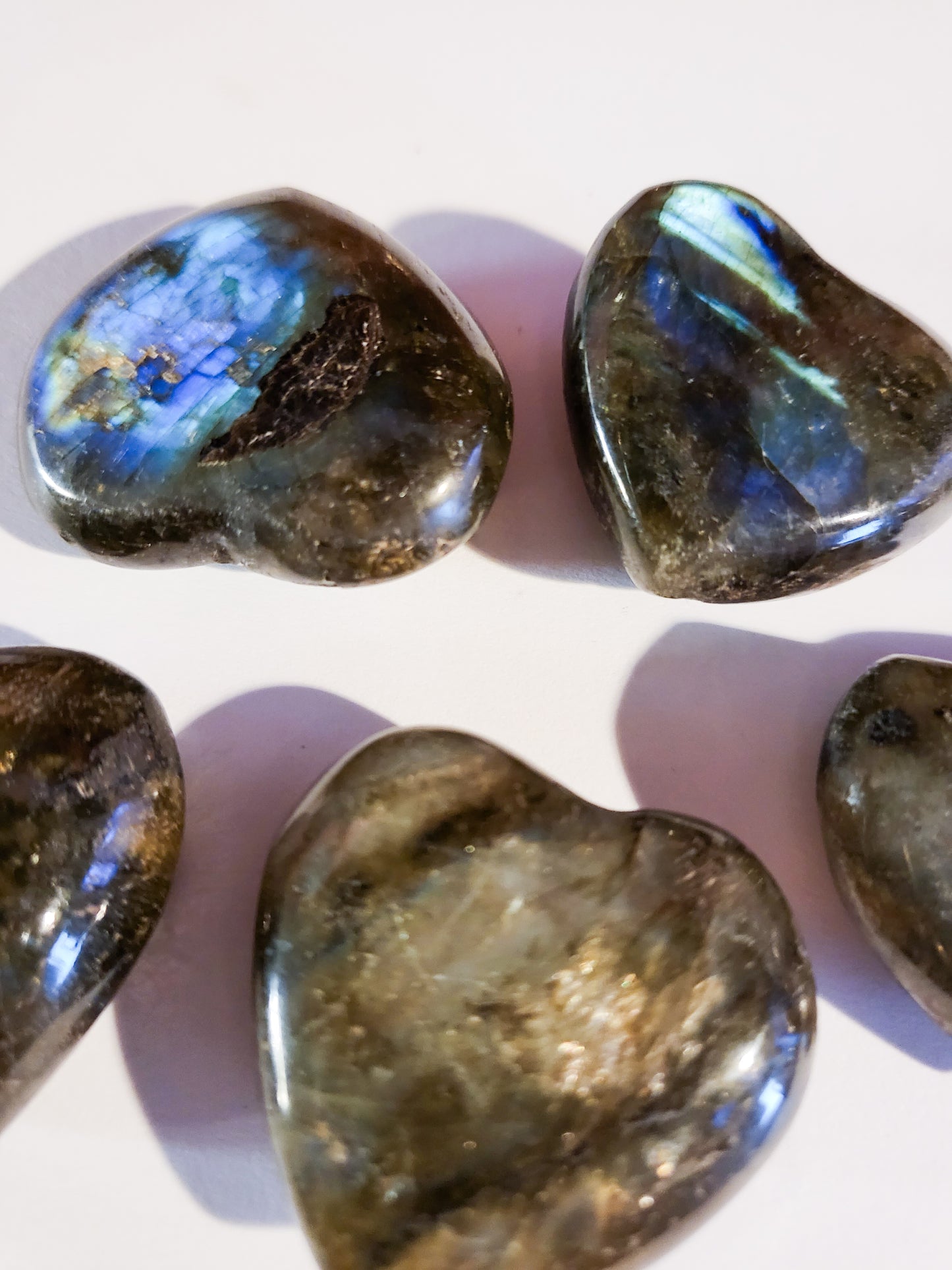 Labradorite Hearts - Approx. 1.4" - 1 oz