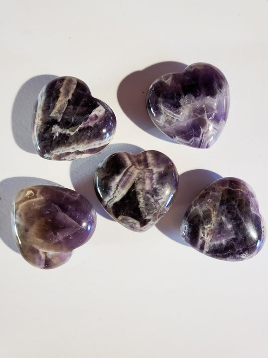 Amethyst Hearts - Approx. 1.2" - .5 oz