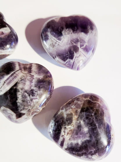 Amethyst Hearts - Approx. 1.2" - .5 oz