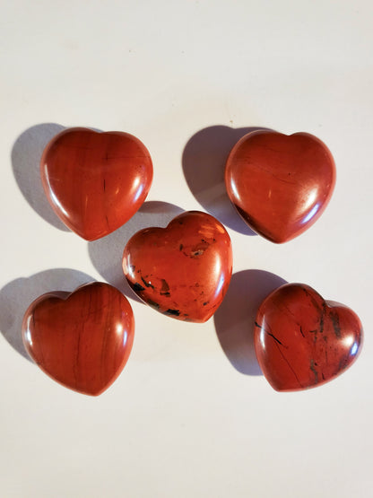 Red Jasper Hearts - Approx. 1.2" - .6 oz