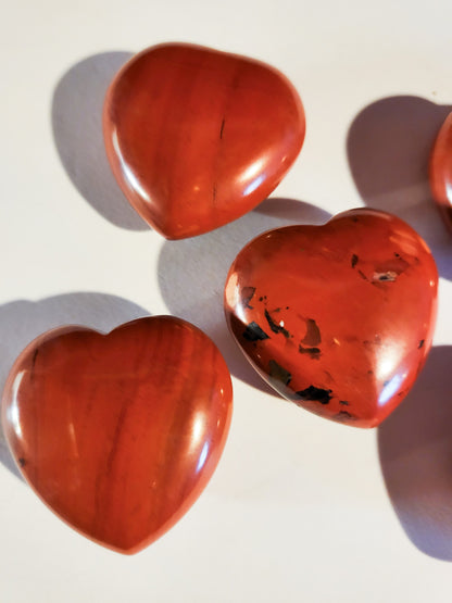 Red Jasper Hearts - Approx. 1.2" - .6 oz