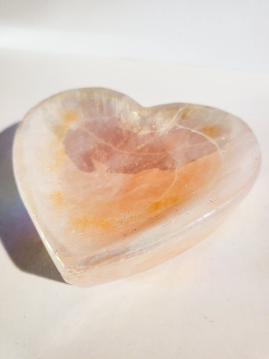 Aura Rose Quartz Heart Bowl