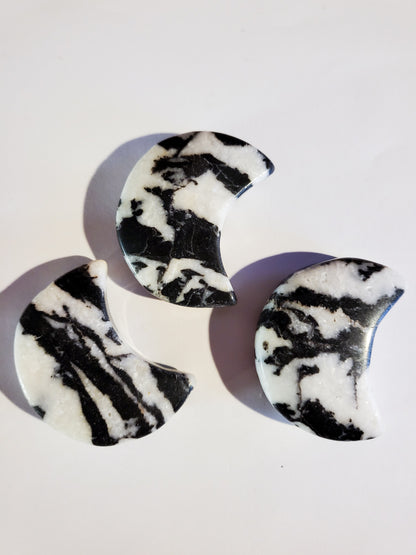 Zebra Jasper Moons - 2" - 2 oz