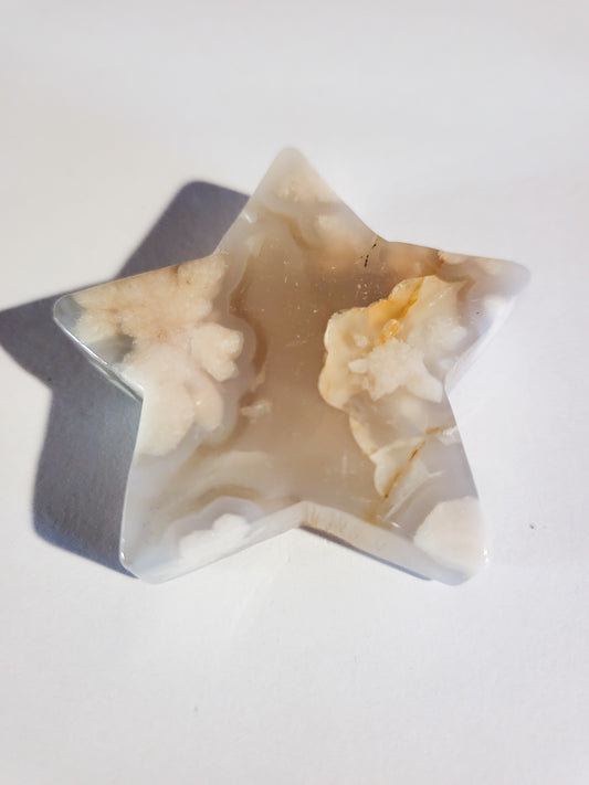 Flower Agate Star - 2" - 1.4 oz