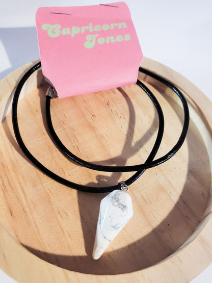 Howlite Pendulum Necklace