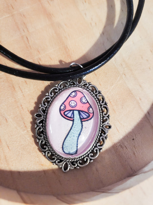 Mushroom Pendant Necklace