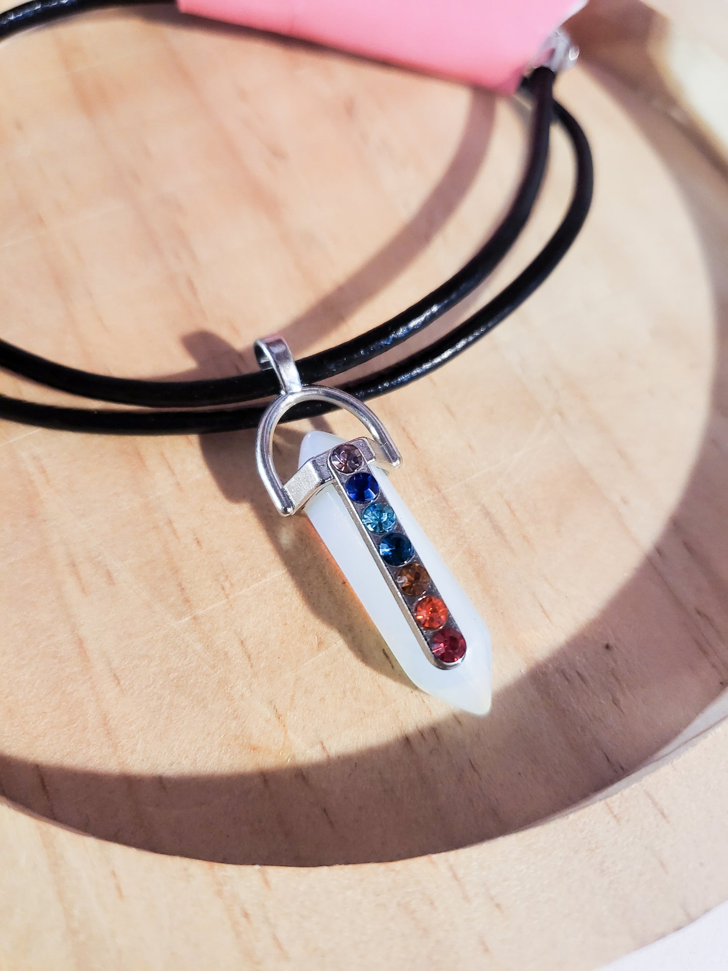 Chakras Opalite Point Pendant Necklace