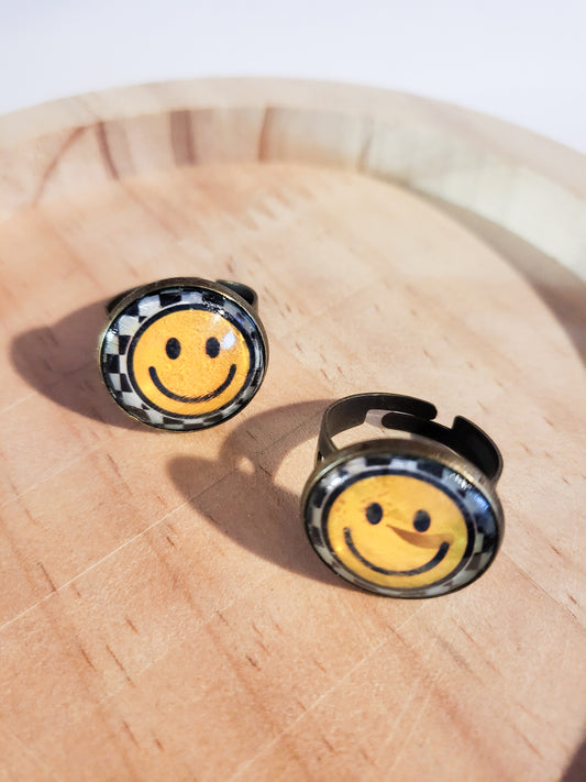 Smiley Face Adjustable Ring