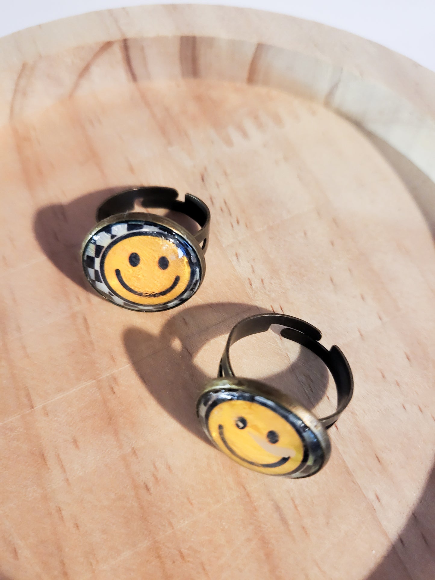 Smiley Face Adjustable Ring