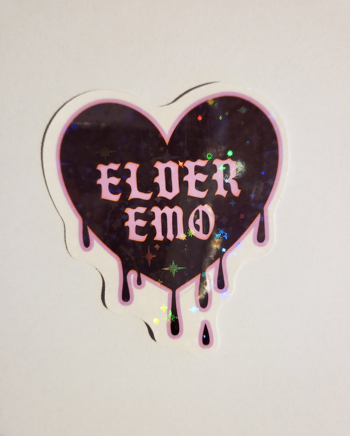 Elder Emo Sparkle Sticker - 2.5" x 2.9"