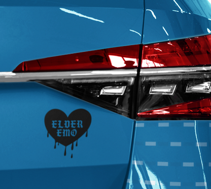 Elder Emo Vinyl Car Decal - 3.5" x 4"