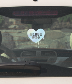 Elder Emo Vinyl Car Decal - 3.5" x 4"