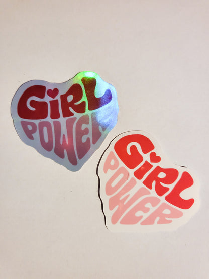 Girl Power Sticker - Glossy or Holographic - 2.3" x 2.1"