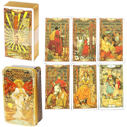 Golden Art Nouveau Tarot Deck