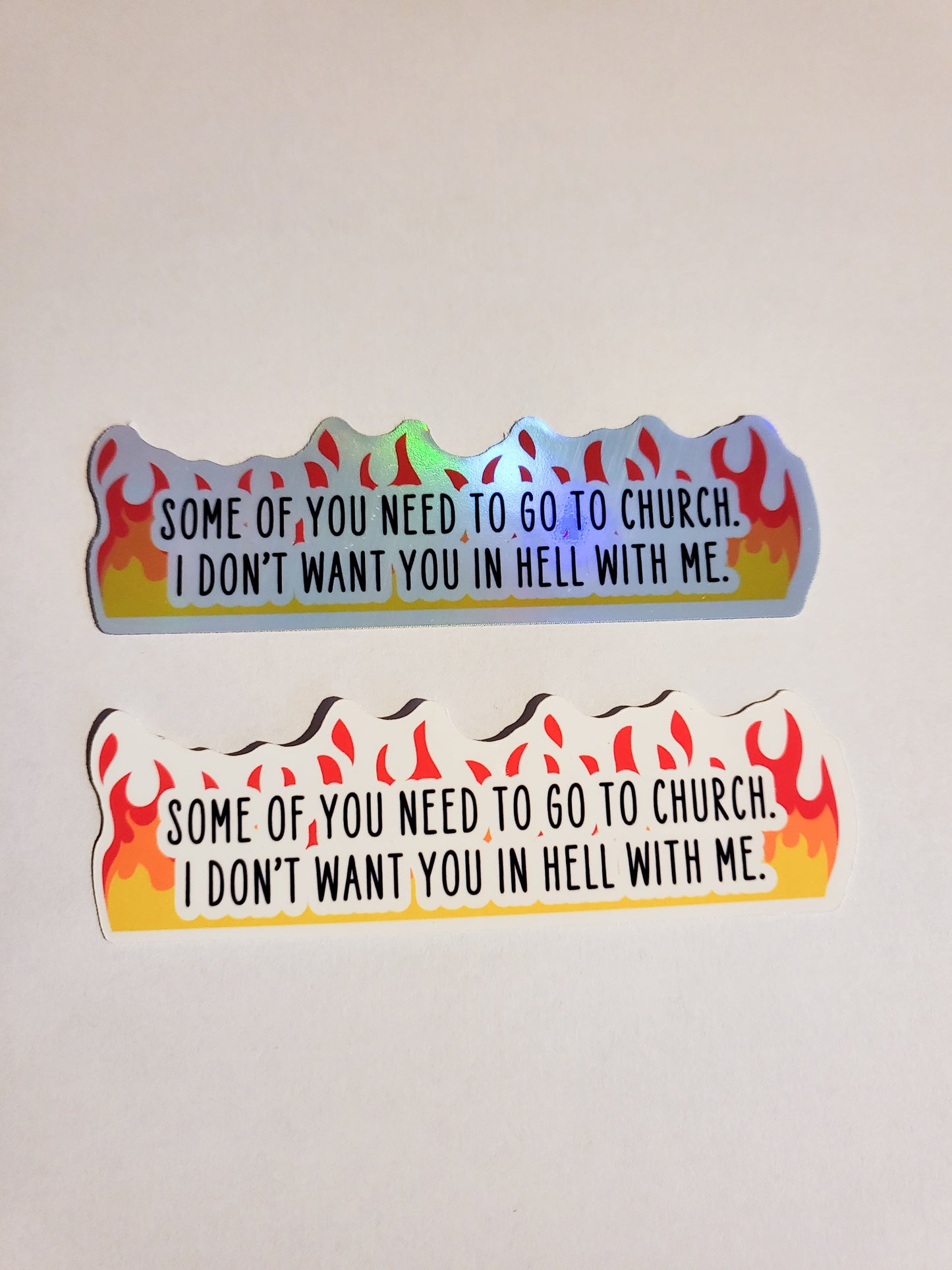 Go to Church Sticker - Glossy or Holographic - 4" x 1.2"