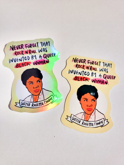 Sister Rosetta Tharpe Sticker - Glossy or Holographic - 2.4" x 3"