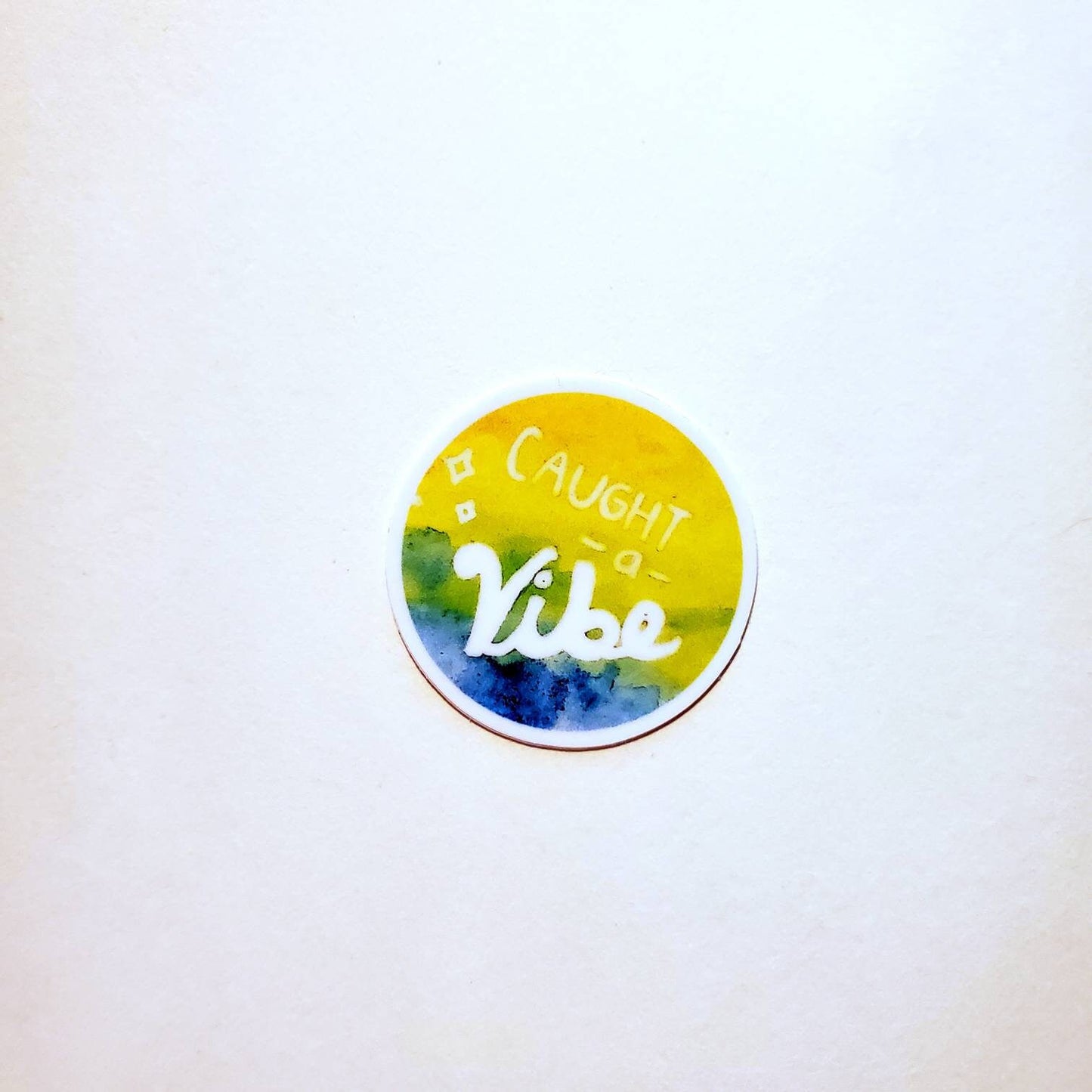 Caught a Vibe / small waterproof sticker / pop-socket sized 1.5" x 1.5" cute tiedye lyrics meet me at our spot willow