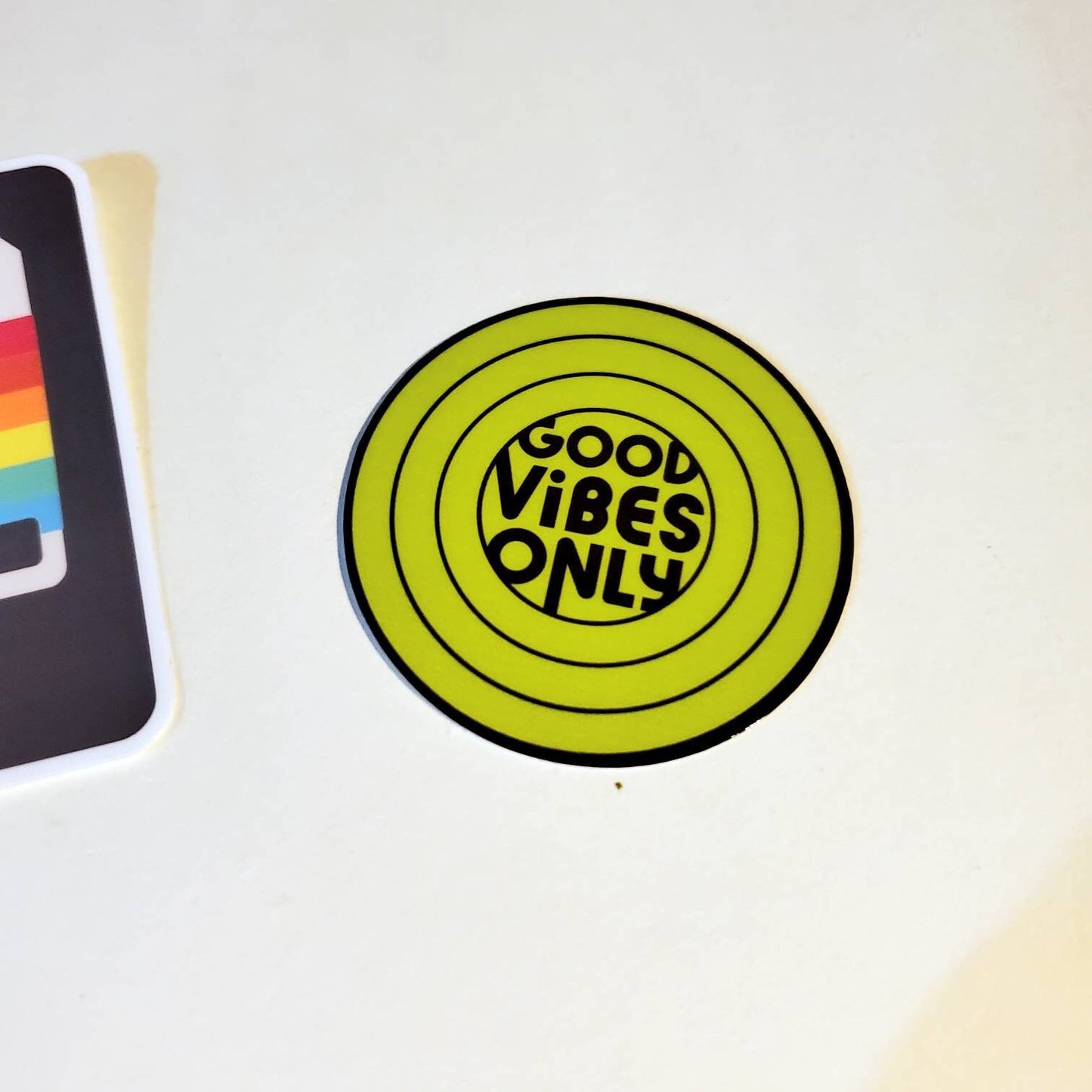 B-Sides Vinyl Sticker Pack / 2 stickers / good vibes music mixtape retro vintage bundle cassette tape record