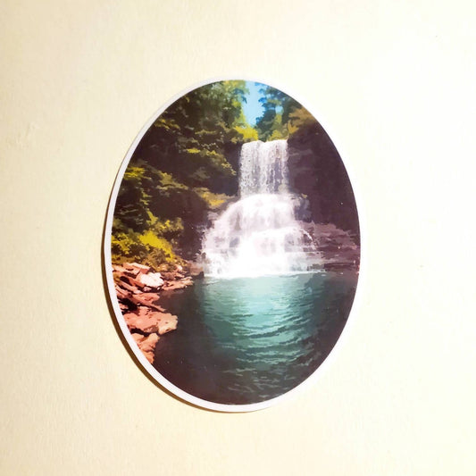 Waterfall Scenery Vinyl Sticker - small, medium, or large - Cascades Nature Waterscape Original Art