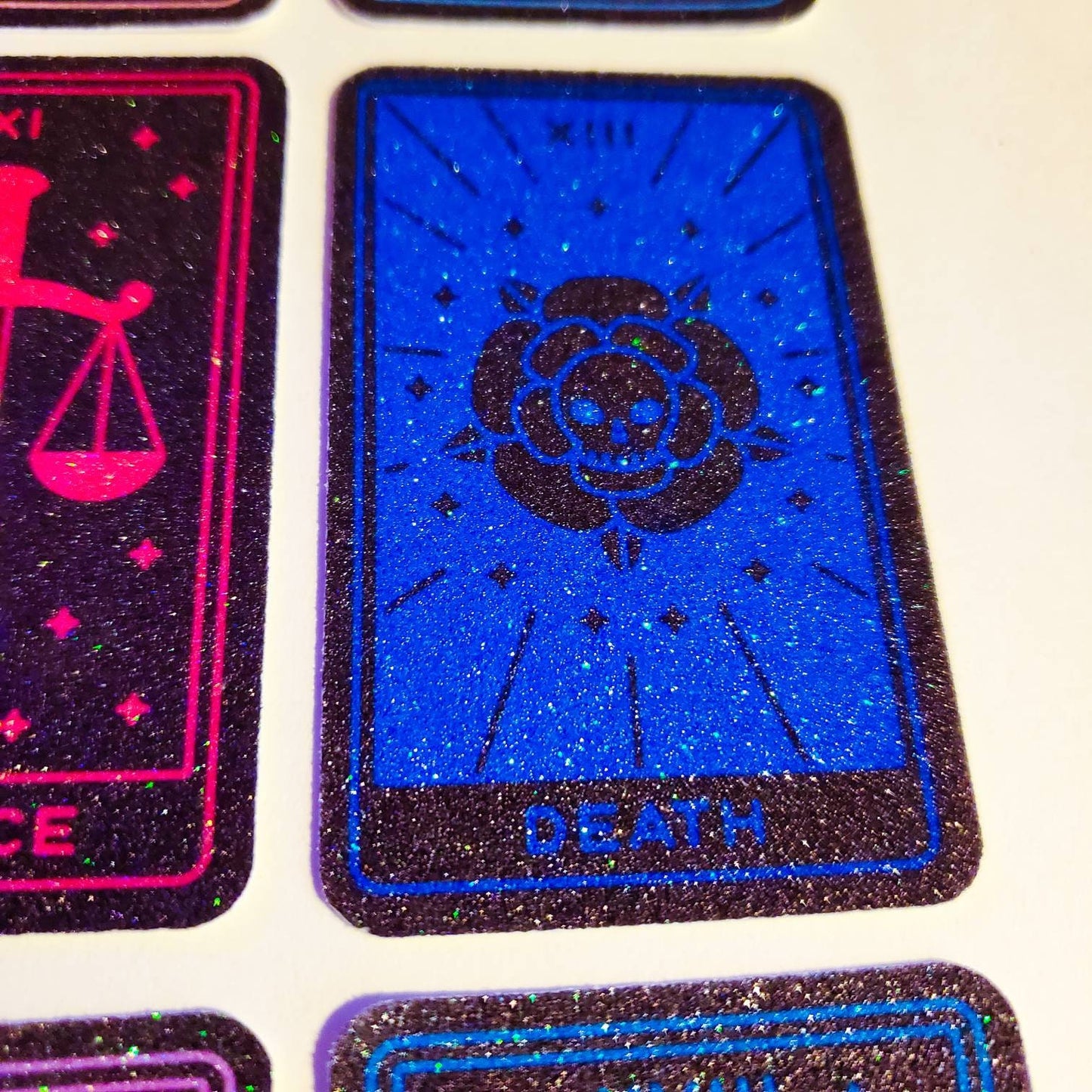 Zodiac Tarot Cards Sticker 12 Pack or Single Stickers / glitter or holographic waterproof / major arcana journal star signs astrology tarot