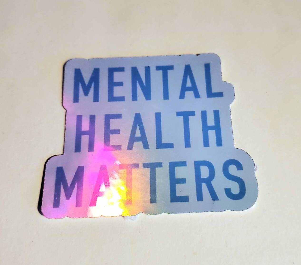 Mental Health Awareness Sticker Pack - vinyl decal waterproof holographic stickers trio bundle anxiety depression serotonin