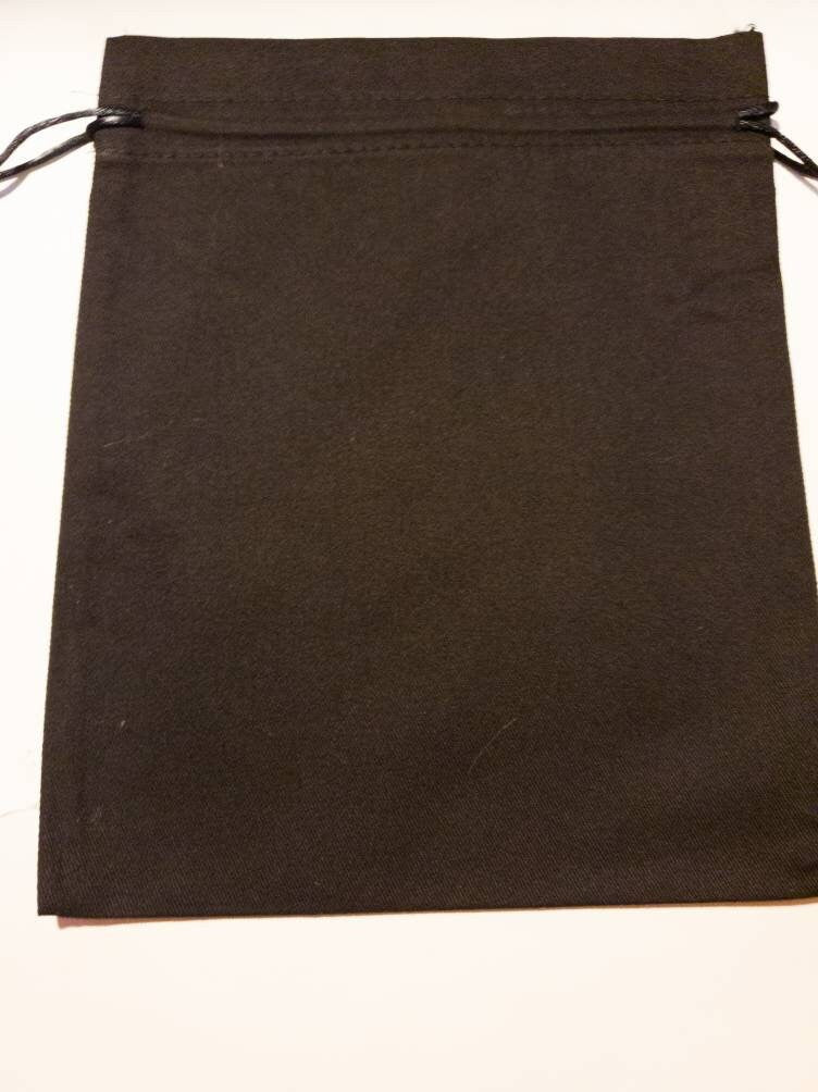 Sun Tarot Bag / drawstring gift bag / 7.5" x 9.5" 100% cotton black witch tarot cards oracle deck sun makeup silver gold