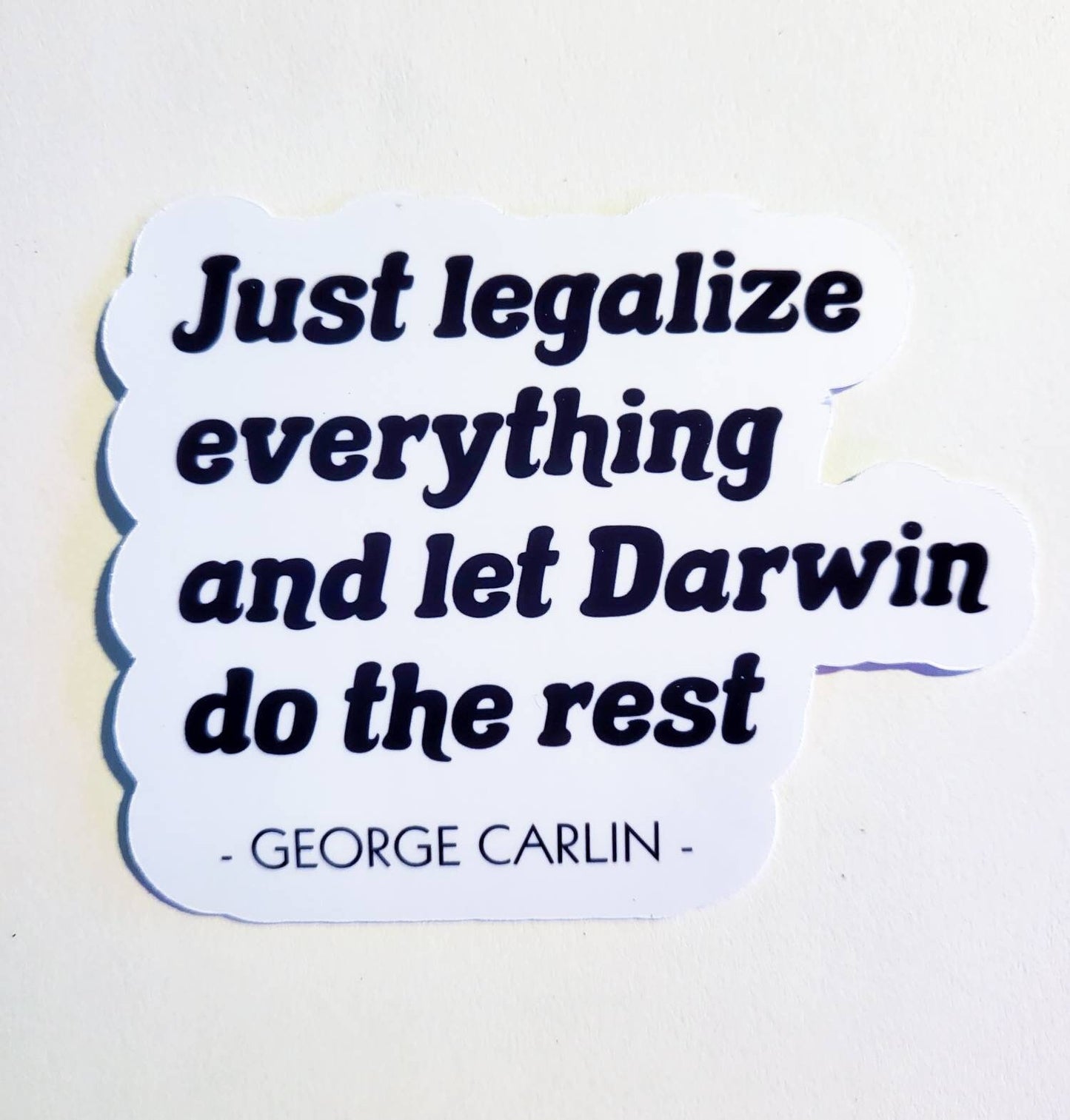 Carlinisms - 3 George Carlin Quotes Vinyl Sticker Pack or Single - Decal laptop stickers waterproof bundle comedy humor funny comedian