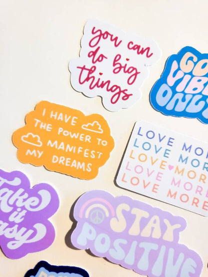 Positive Affirmation Sticker Pack / Set of 23 Stickers / Quotes smile Cute Journal Planner Self-Love Affirmations Gift Positive good vibes