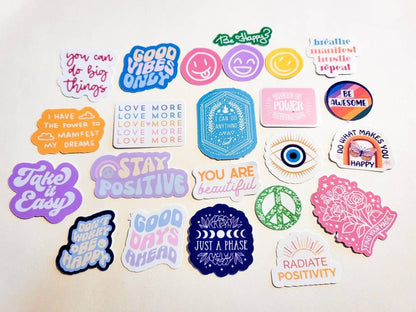 Positive Affirmation Sticker Pack / Set of 23 Stickers / Quotes smile Cute Journal Planner Self-Love Affirmations Gift Positive good vibes