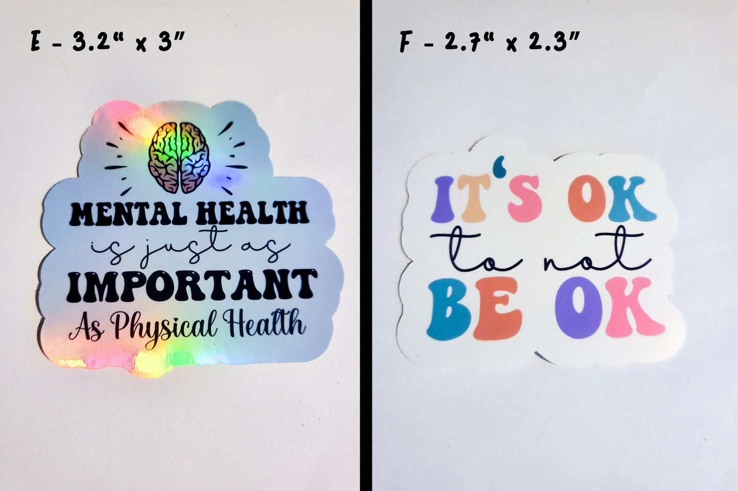 Mental Health Stickers - 16 single or pack - sticker set bundle positive affirmations self love positivity therapist motivating meds anxiety