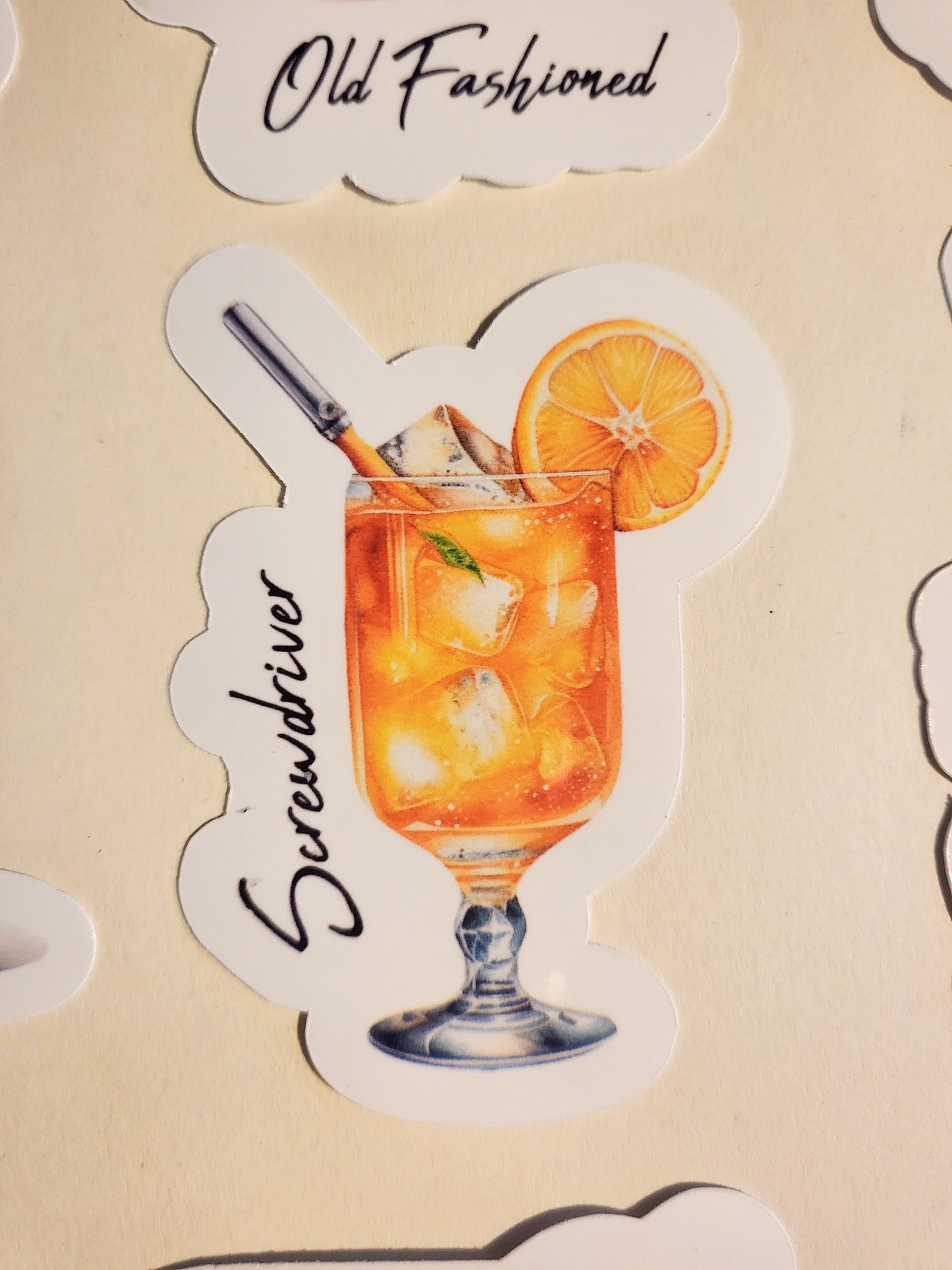 Cocktail Art Stickers - Single Sticker or Set of 9 - drinks mixology bartender bar decal mixed drink alcohol liquor martini margarita mojito