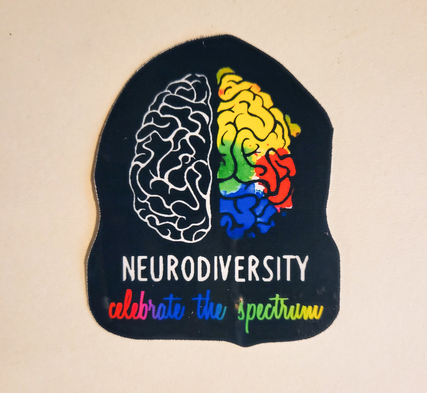 Neurodiversity Sticker - Glossy or Holographic - 2.3" x 2.8"- stickers decal ND neurodiverse celebrate the spectrum rainbow mental health