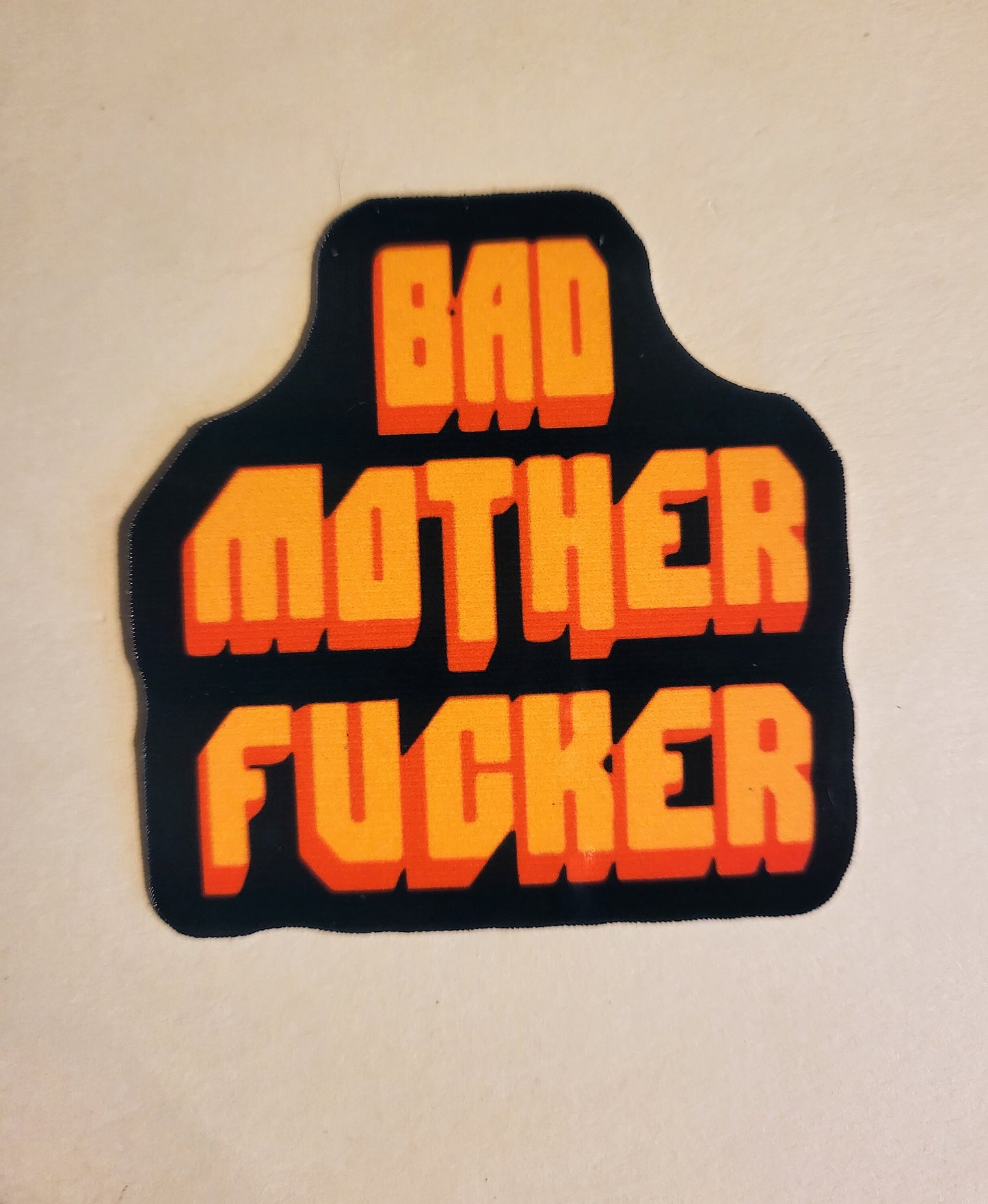 Bad MF Sticker - Glossy or Holographic - 2.1" x 2.2"- stickers decal mad mother fucker pulp fiction tarantino jules movie 90s gift laptop