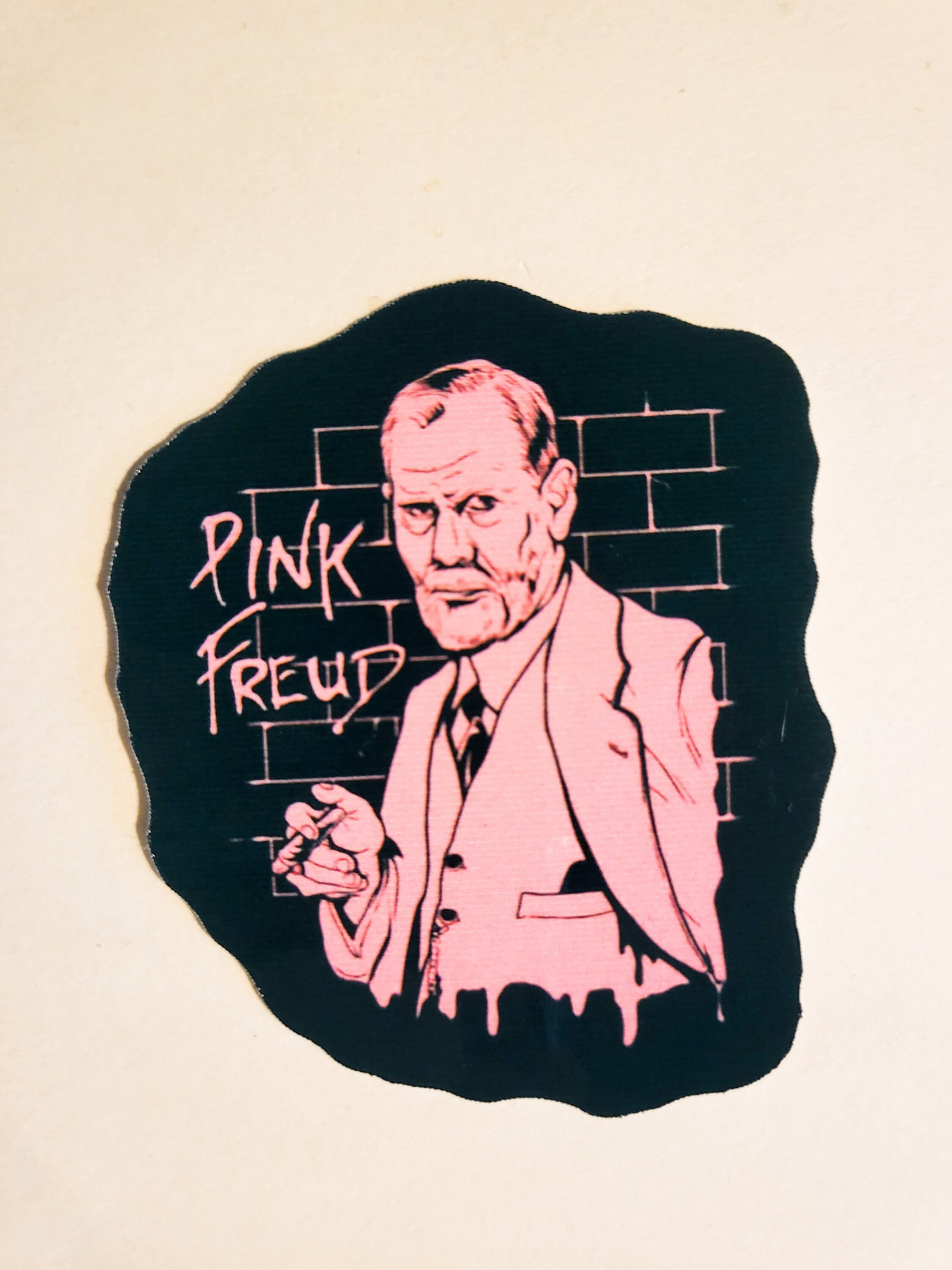 Pink Freud Sticker - Glossy or Holographic - 2.2" x 2.7"- stickers decal floyd band music psychologist psychology sigmund the wall