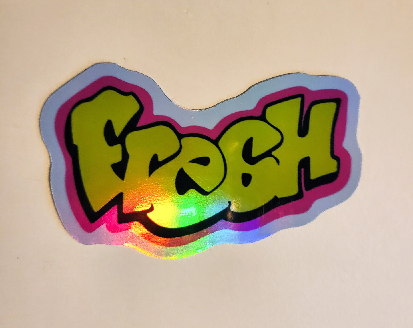 Fresh Sticker - Holographic 3" x 1.8" - stickers decal fresh prince tv show gift laptop planner journal bottle hydroflask yeti skate