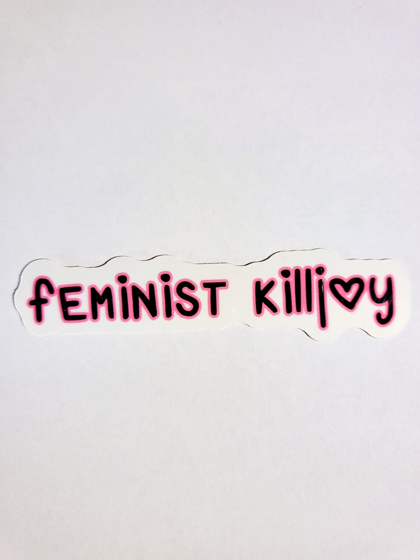 Feminist Killjoy Sticker - Glossy or Holographic - 3.3" x .8"- stickers decal feminism activist woman girl power